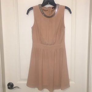 Dusty rose colored mini dress